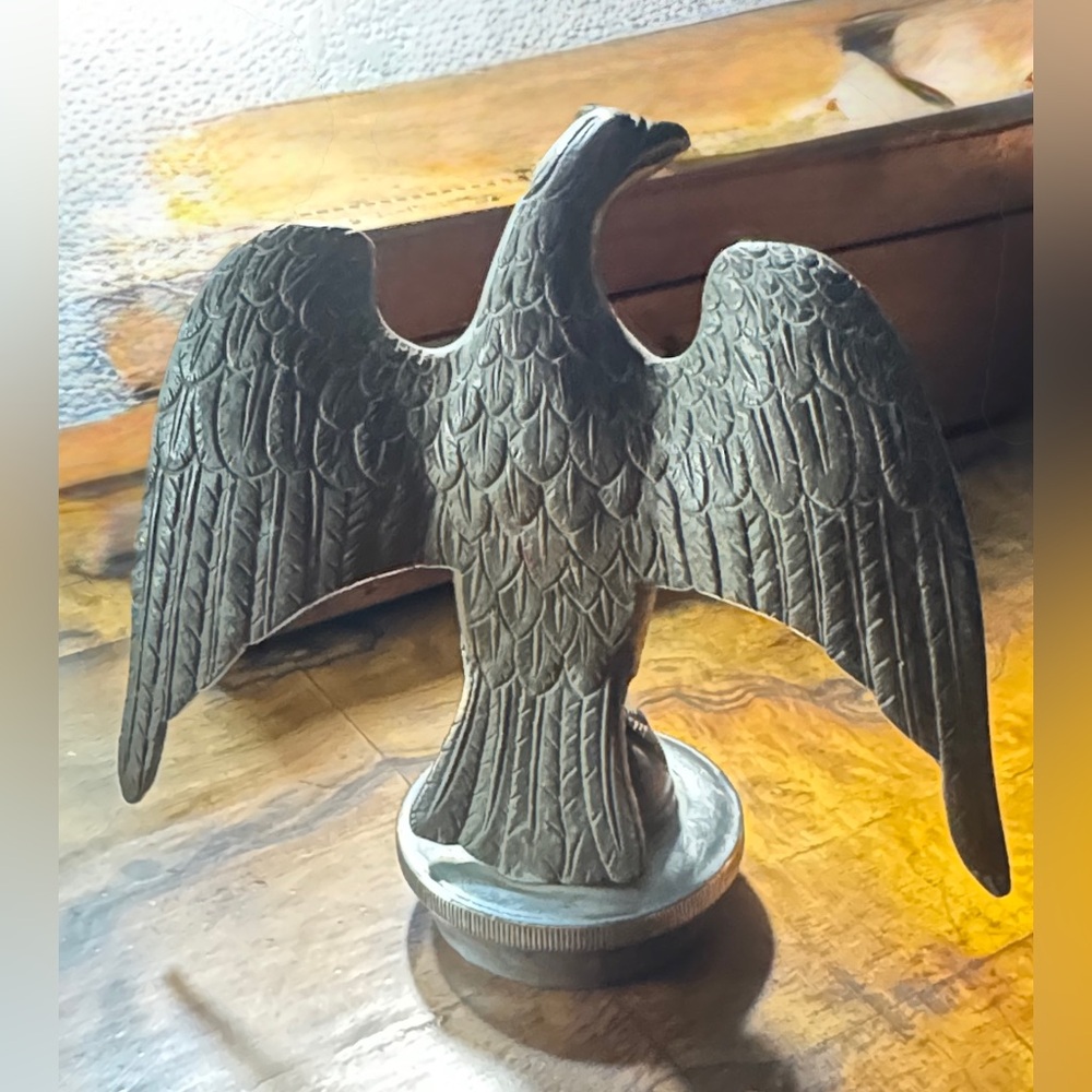 Antique Artisan Crafted 20th Century Bronze/Brass American Automobile Ornament